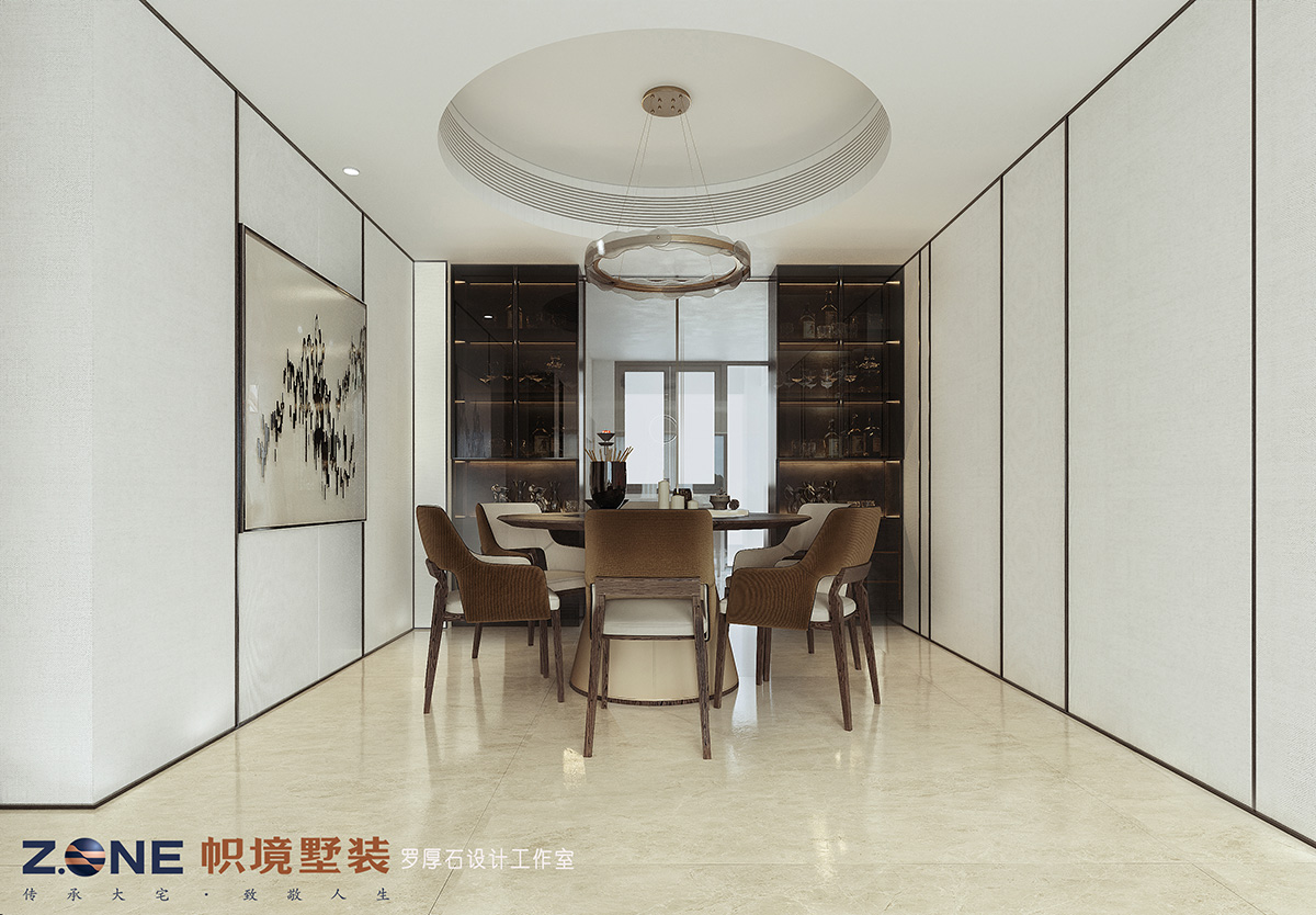 保利天璽220㎡雅致現代大平層 裝修案例效果圖-三
