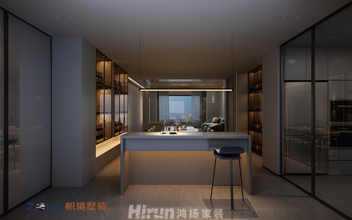 中建江山壹號220㎡雅致現代大平層 裝修案例效果圖-餐廳