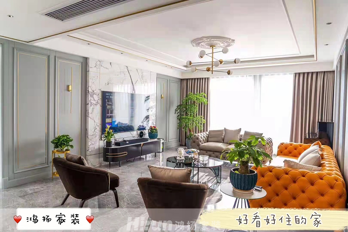 鴻宇城260㎡新裝飾主義大平層 裝修案例實(shí)景圖-1fe24205b576dfa1b0d479720c3d176