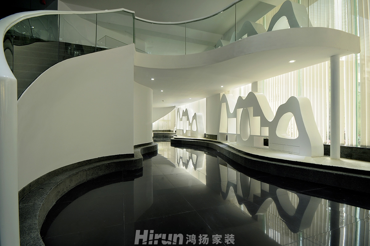 長沙某商業(yè)廣場(chǎng)450㎡仿生未來商鋪 裝修案例效果圖-05山水抽象運(yùn)用于整個(gè)空間