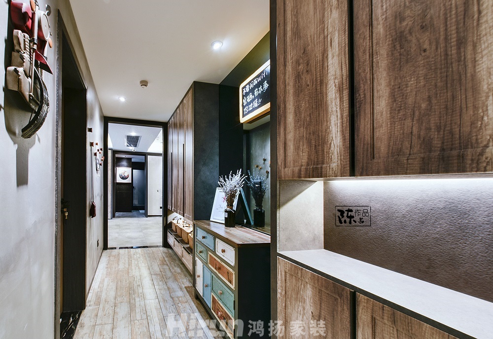 北辰三角洲136㎡工業再造四居室 裝修案例效果圖-001