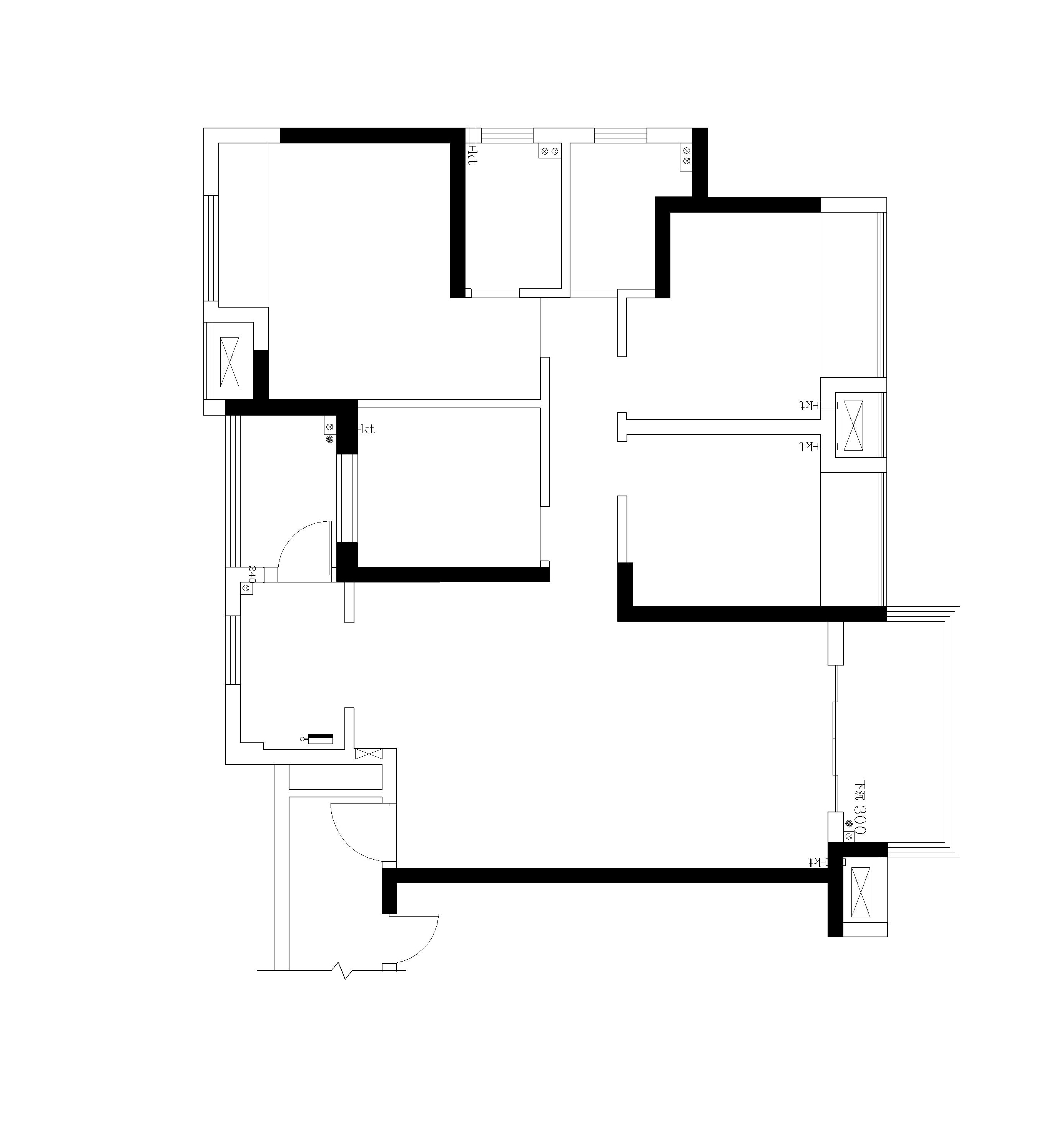 萬博匯140㎡新裝飾主義三居室 裝修案例效果圖-10-2201施工圖7.16-Model