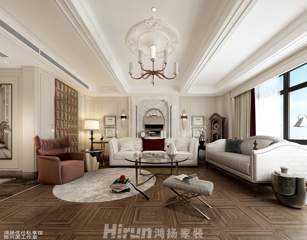 達美溪湖灣200㎡輕歐簡美大平層 裝修案例效果圖-0132395268330380
