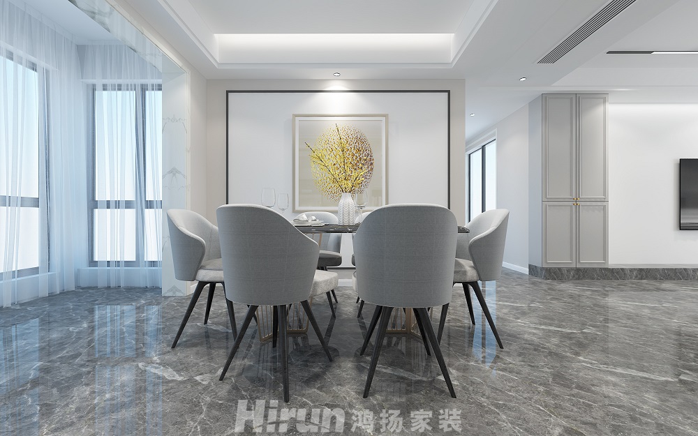 云升東方大院140㎡新裝飾主義四居室 裝修案例效果圖-66