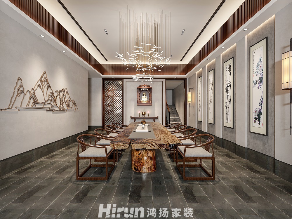 南岳自建別墅450㎡意境東方別墅 裝修案例效果圖-微信圖片_20210619161955