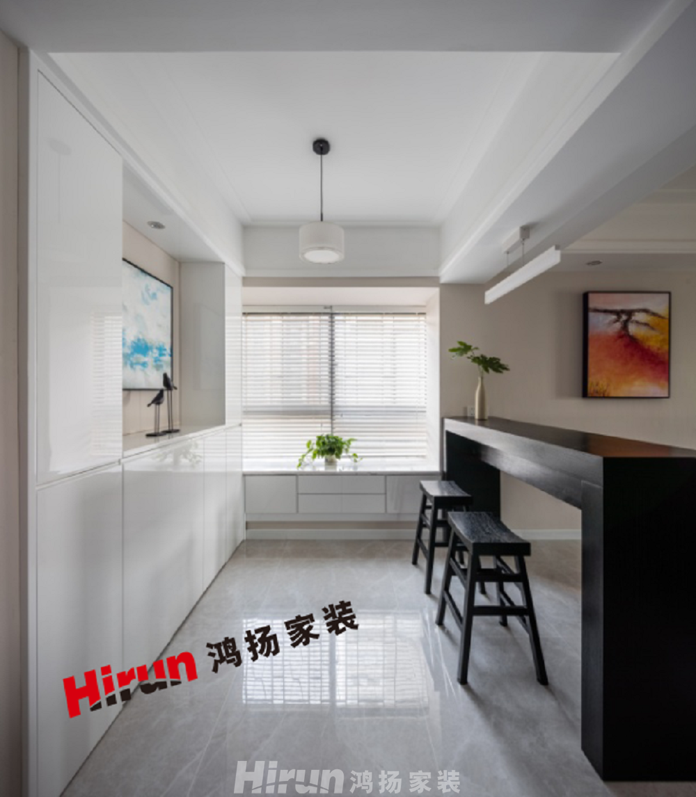 南湖玫瑰灣140㎡雅致現(xiàn)代四居室 裝修案例效果圖-1
