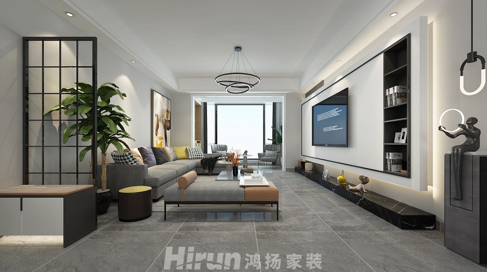 云升東方大院145㎡雅致現(xiàn)代四居室 裝修案例效果圖-1