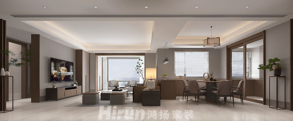 北辰三角洲260㎡復合寫意復式 裝修案例效果圖-W132376373183899