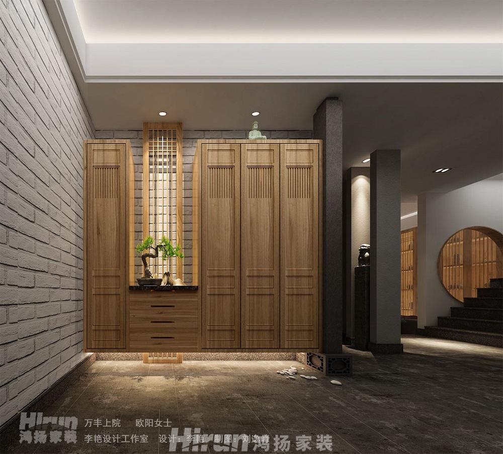 萬豐上院湖韻300㎡江南印象別墅 裝修案例效果圖-3
