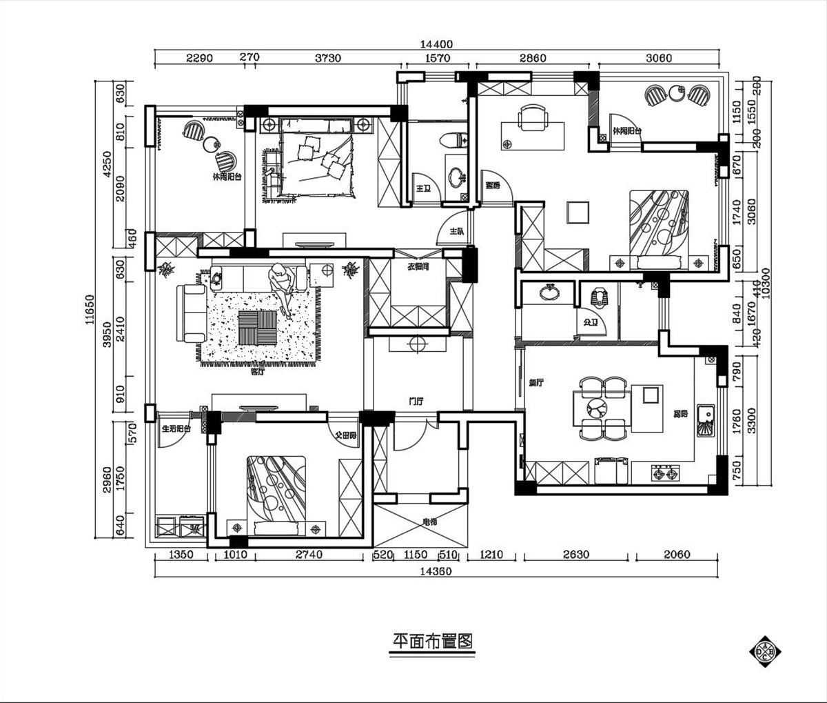 九峰拾號院160㎡輕歐簡美三居室 裝修案例實景圖-222