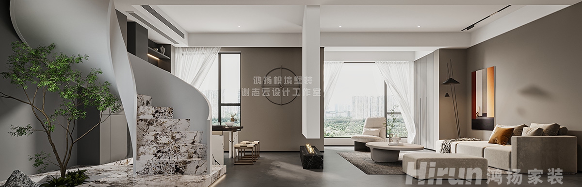 陽光城檀悅150㎡雅致現(xiàn)代復式 裝修案例效果圖-3