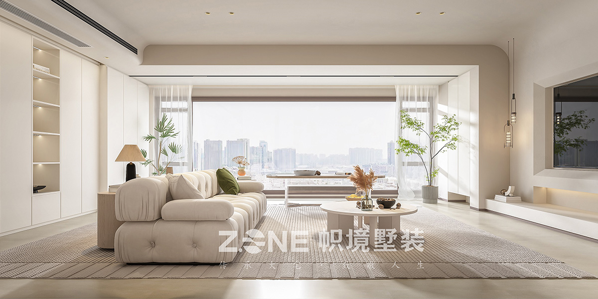 中信城開東宸上品155㎡極簡詫寂復式 裝修案例效果圖-4