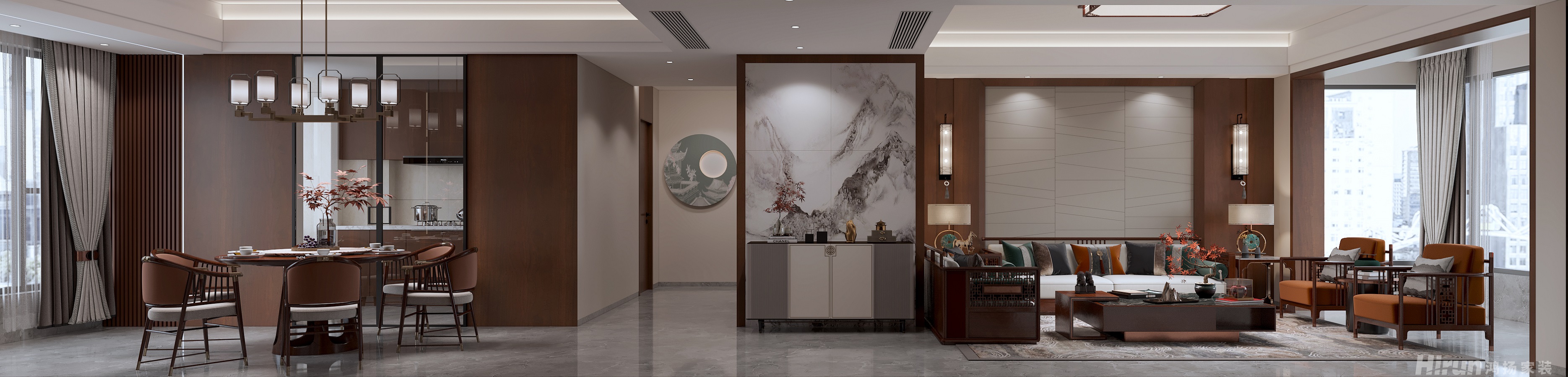 寶能公館180㎡復合寫意四居室 裝修案例效果圖-2