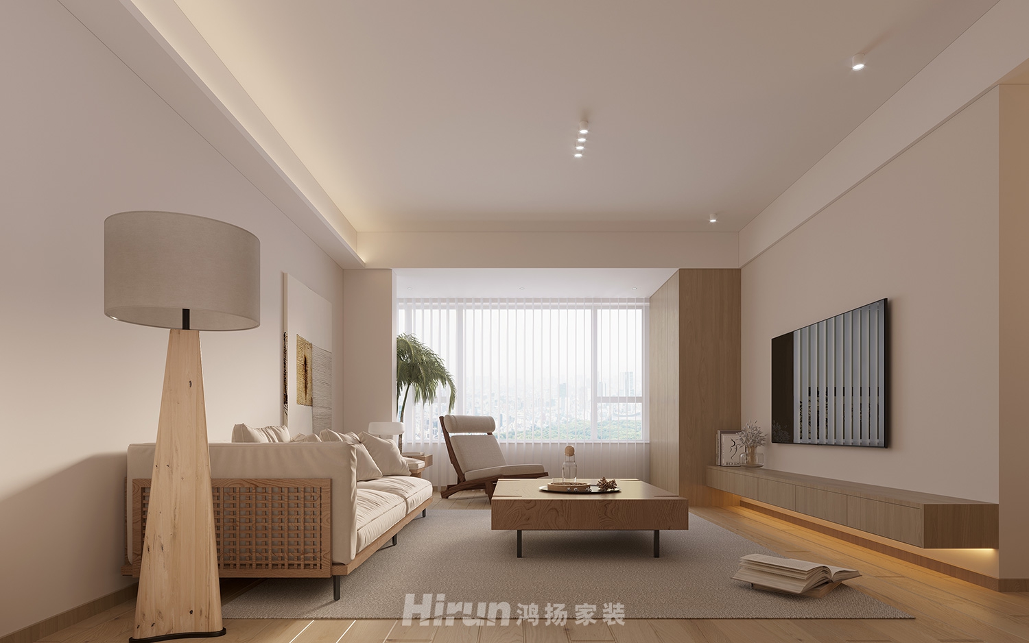 水墨林溪135㎡北歐之光三居室 裝修案例效果圖-1