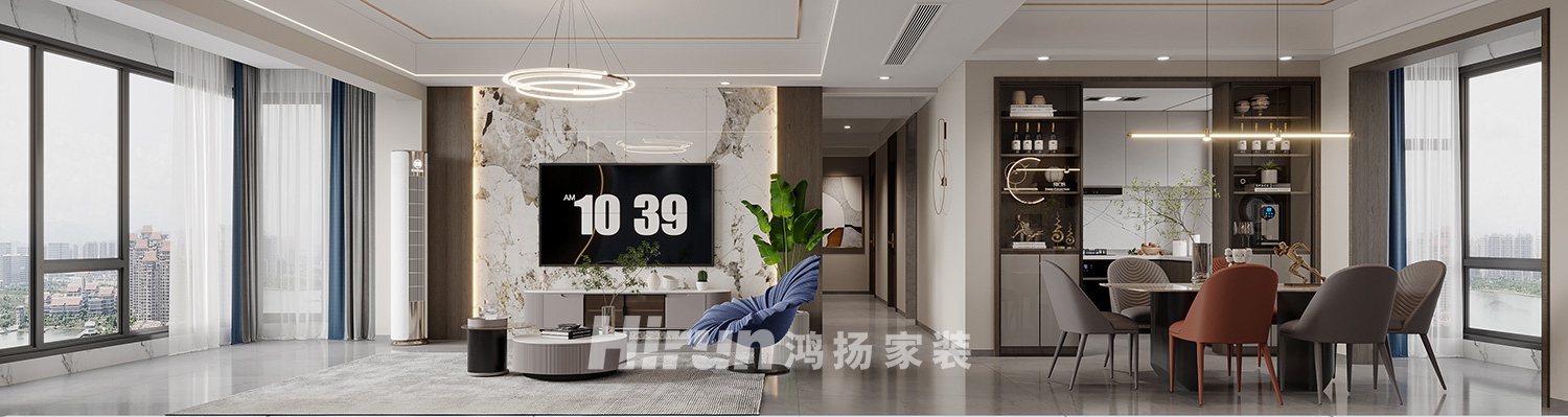 聚龍九號150㎡新裝飾主義四居室 裝修案例效果圖-3