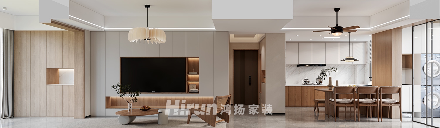 長房雍景灣140㎡北歐之光四居室 裝修案例效果圖-2