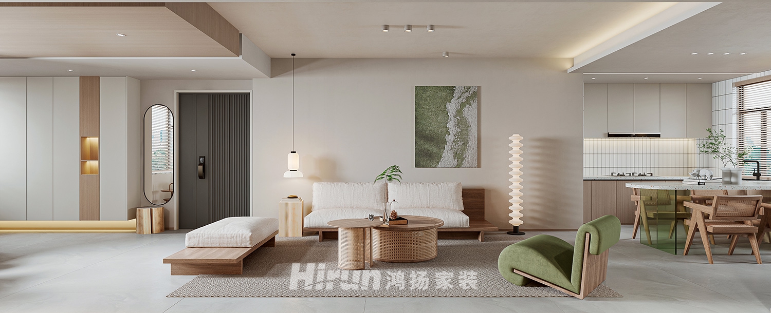 奧林匹克花園130㎡北歐之光三居室 裝修案例效果圖-2