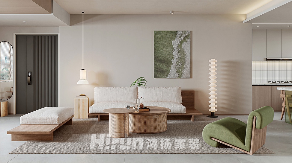 奧林匹克花園130㎡北歐之光三居室 裝修案例效果圖-1