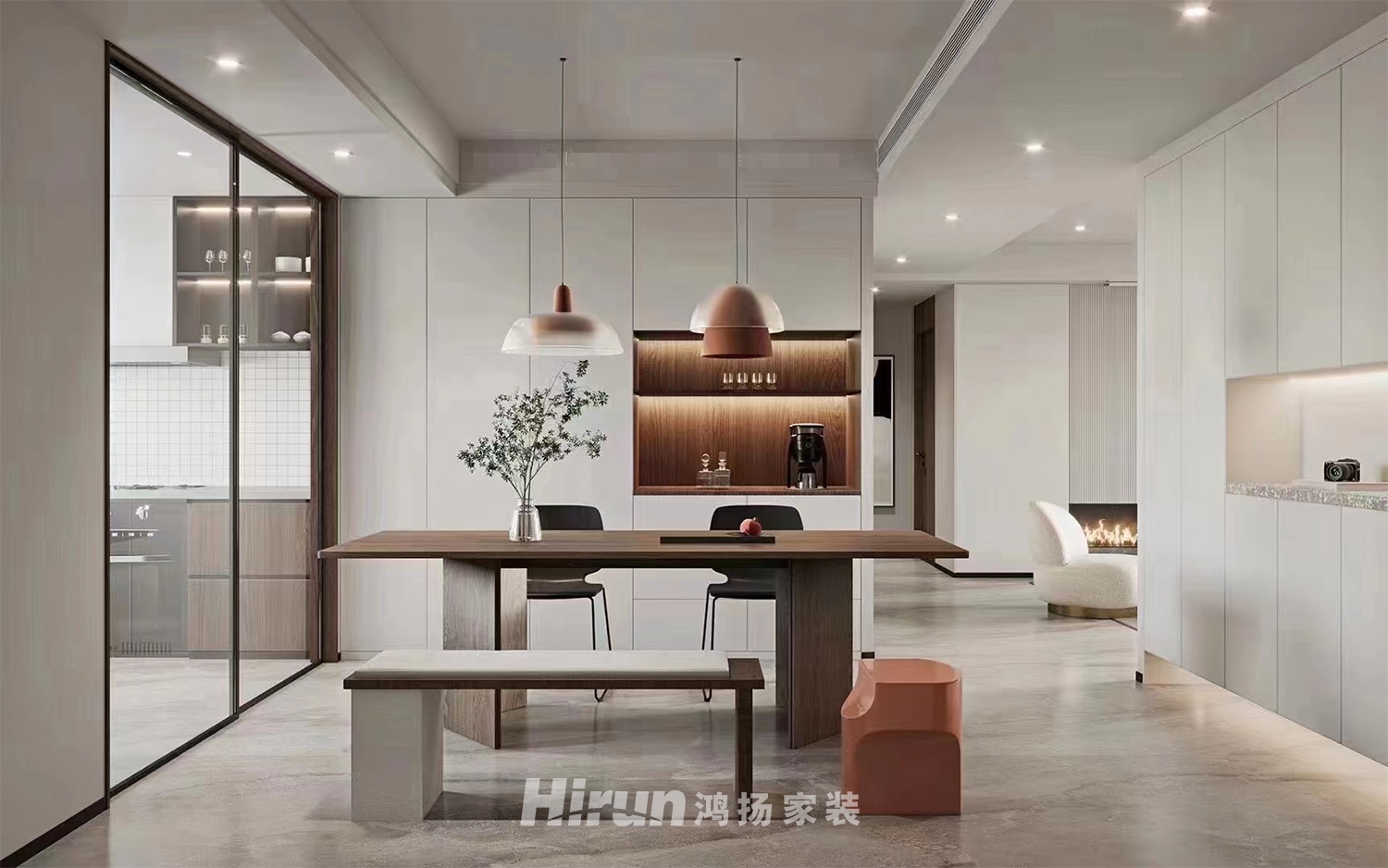 八方小區160㎡北歐之光四居室 裝修案例效果圖-2
