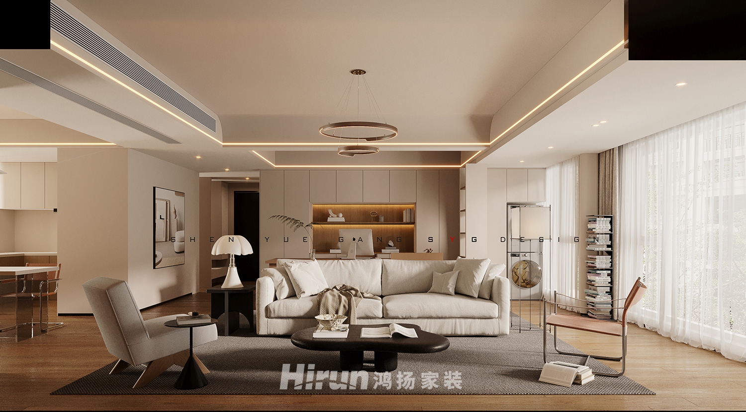 寶能公館160㎡北歐之光四居室 裝修案例效果圖-1