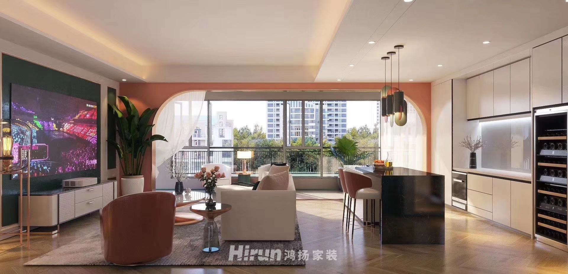 潤和又一城140㎡新裝飾主義四居室 裝修案例實景圖-1