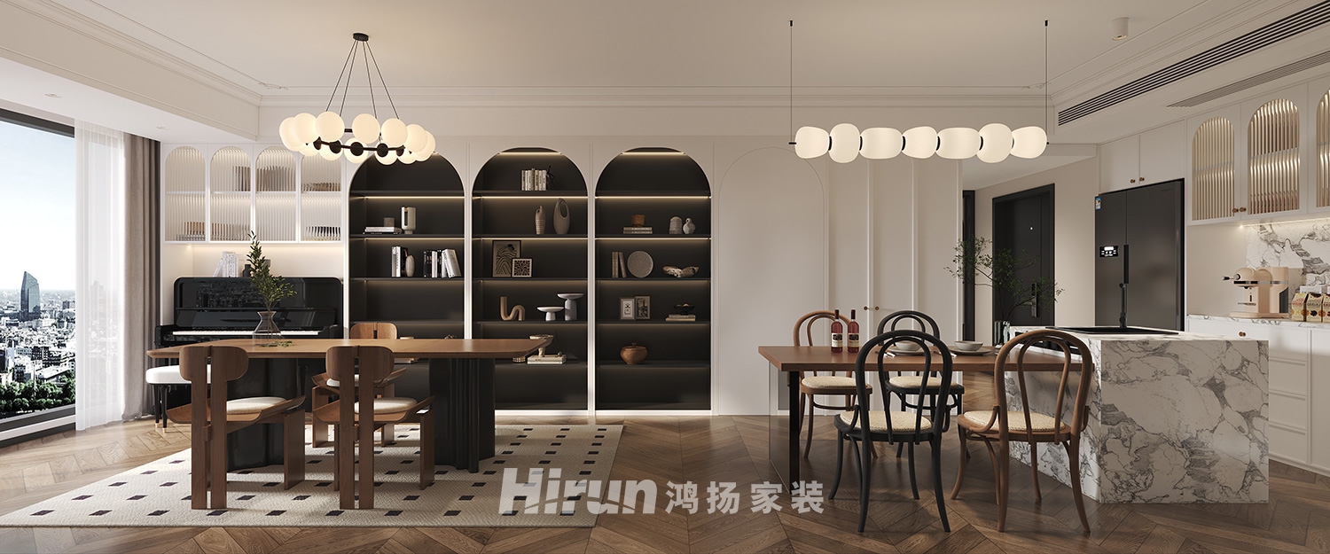 八方小區124㎡新裝飾主義四居室 裝修案例效果圖-2
