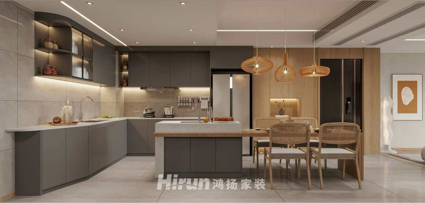 奧園譽湖灣172㎡北歐之光大平層 裝修案例效果圖-4