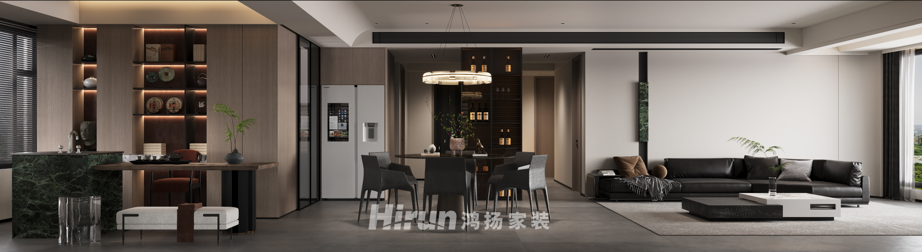金茂云府170㎡新裝飾主義大平層 裝修案例效果圖-4