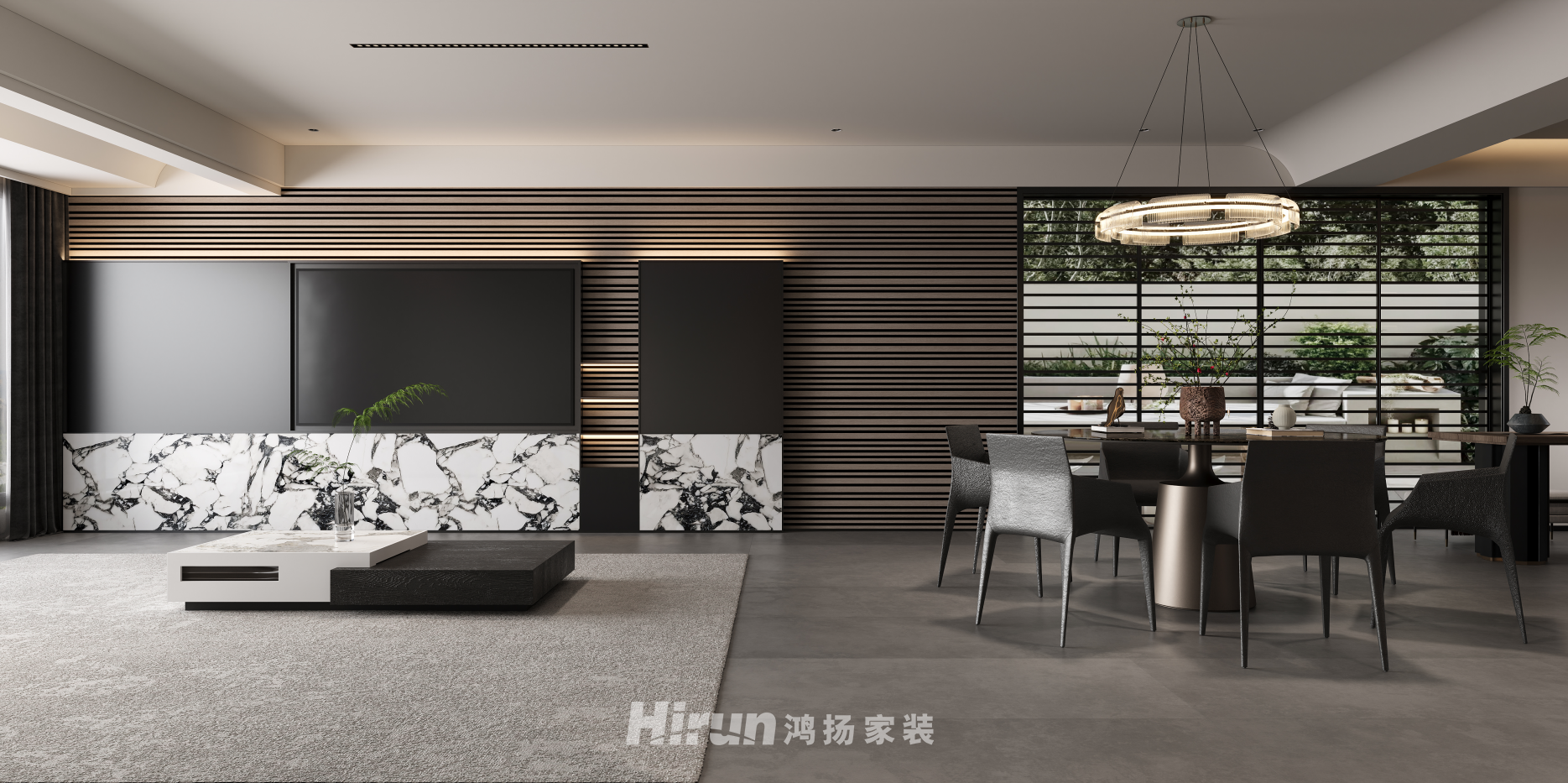 金茂云府170㎡新裝飾主義大平層 裝修案例效果圖-5