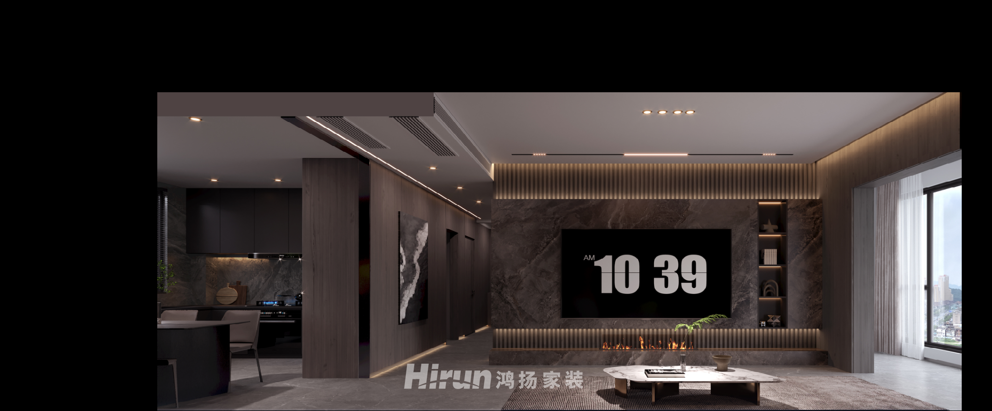 長房寧城府150㎡雅致現代四居室 裝修案例效果圖-4