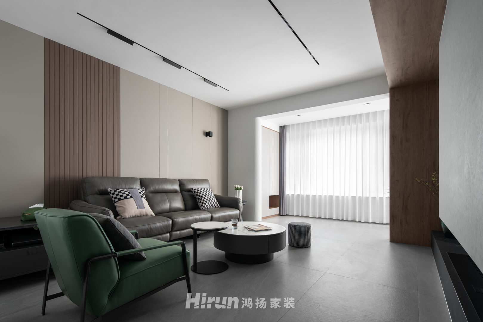大唐印象160㎡雅致現代四居室 裝修案例實景圖-1