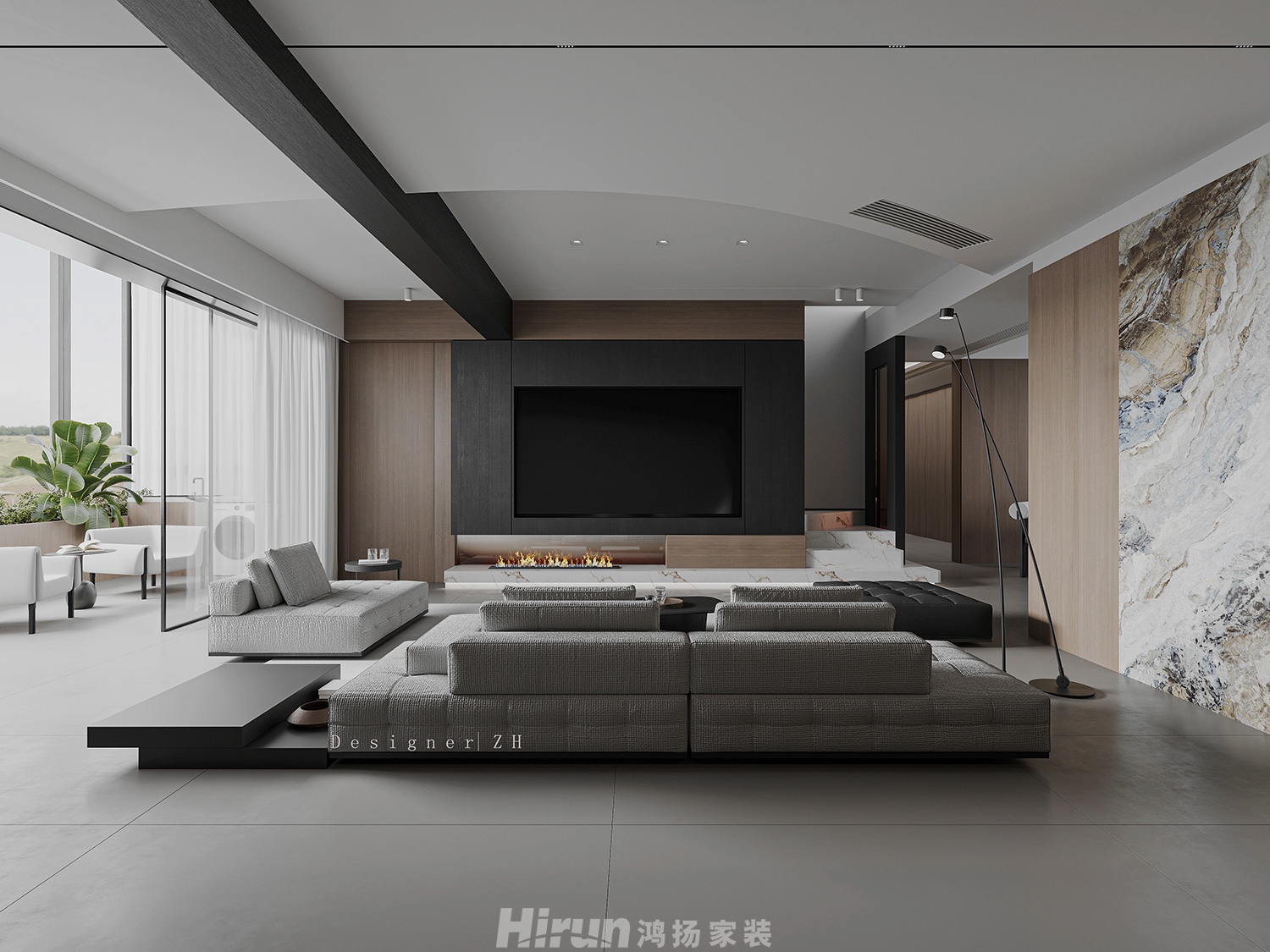 上置綠洲雅賓利180㎡新裝飾主義大平層 裝修案例效果圖-1