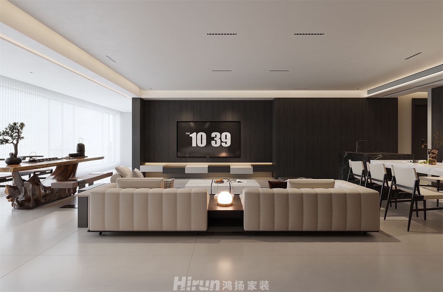麓云國際240㎡藝術室界四居室 裝修案例效果圖-1