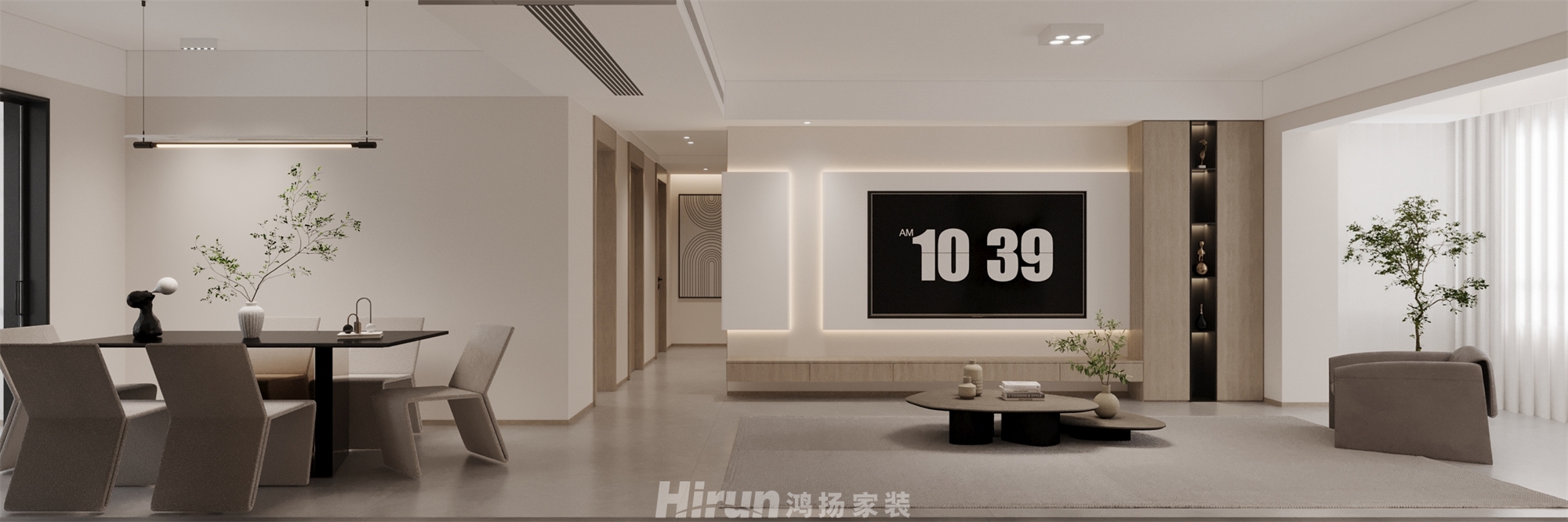 美的國賓府140㎡北歐之光四居室 裝修案例效果圖-1