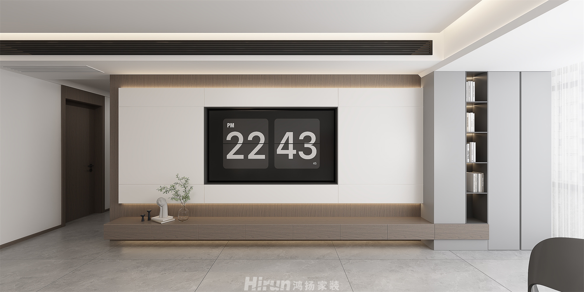九怡佳苑168㎡雅致現(xiàn)代大平層 裝修案例效果圖-2