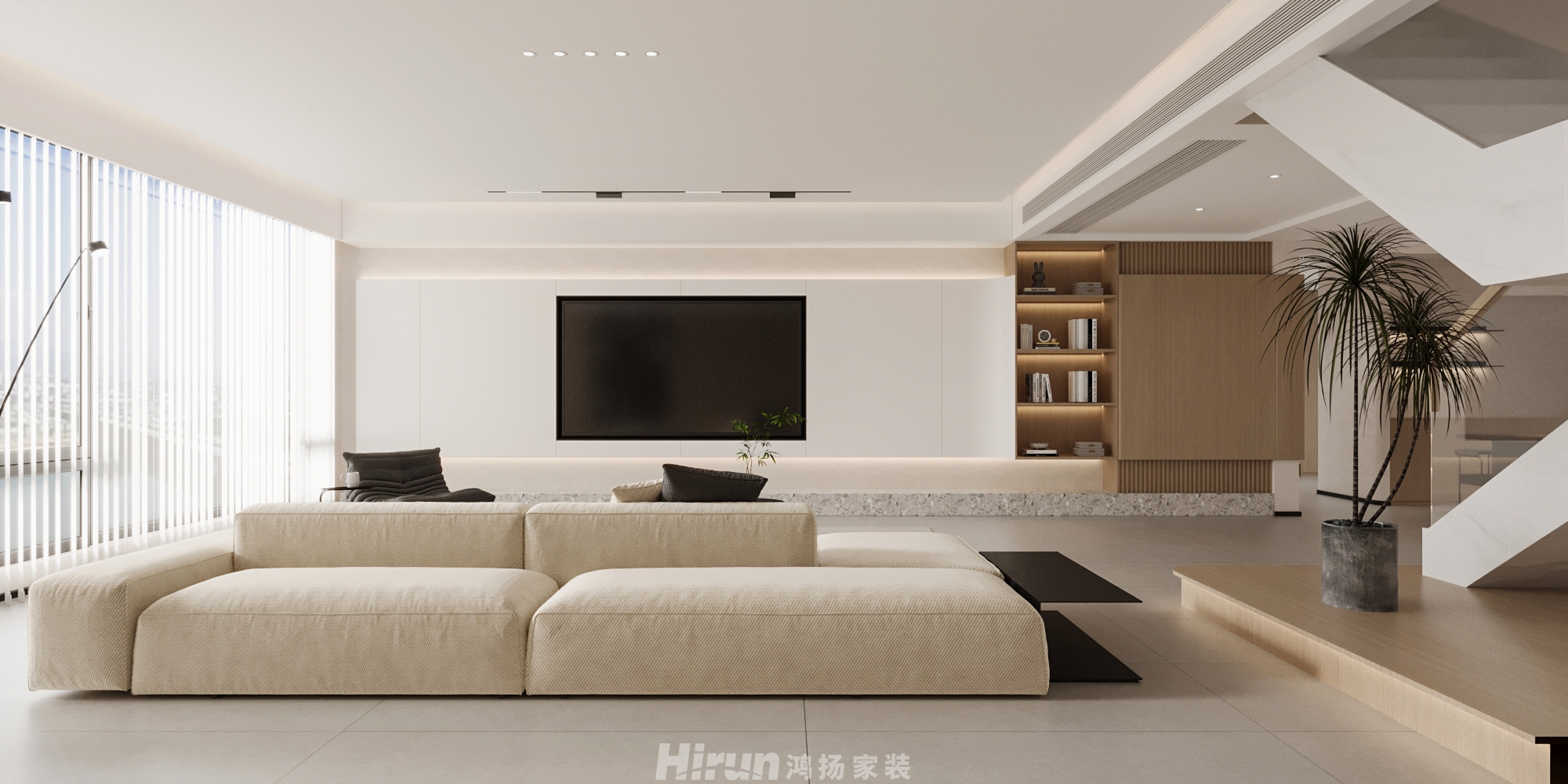 觀湘云頂210㎡雅致現(xiàn)代四居室 裝修案例效果圖-2