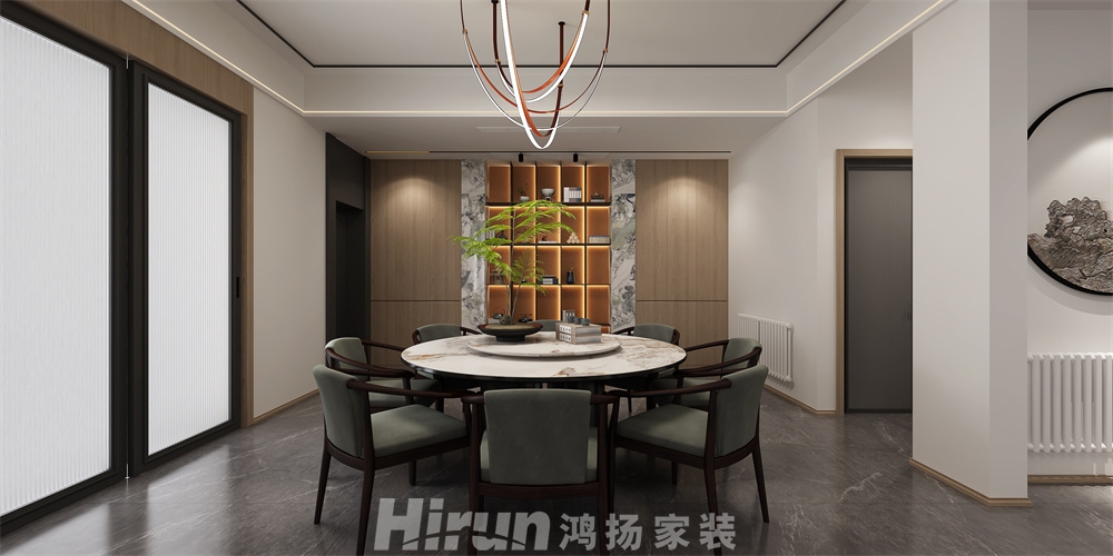 湘江富力城380㎡復合寫意別墅 裝修案例效果圖-1