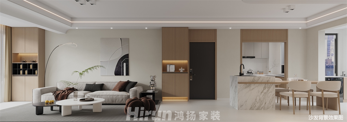 舞陽尚品星城130㎡北歐之光四居室 裝修案例效果圖-2