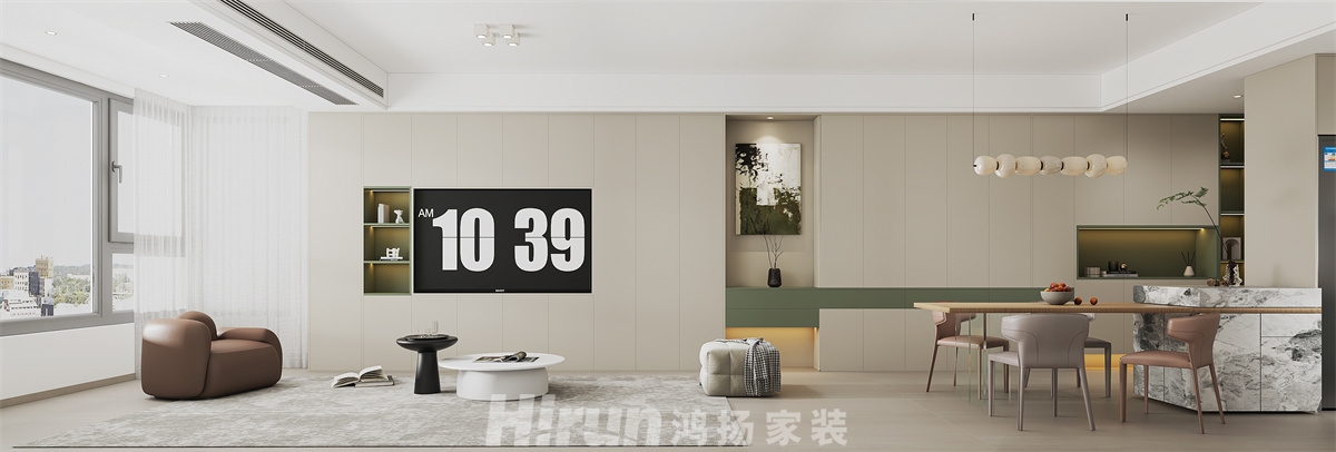 華龍府110㎡優雅繽紛三居室 裝修案例效果圖-2