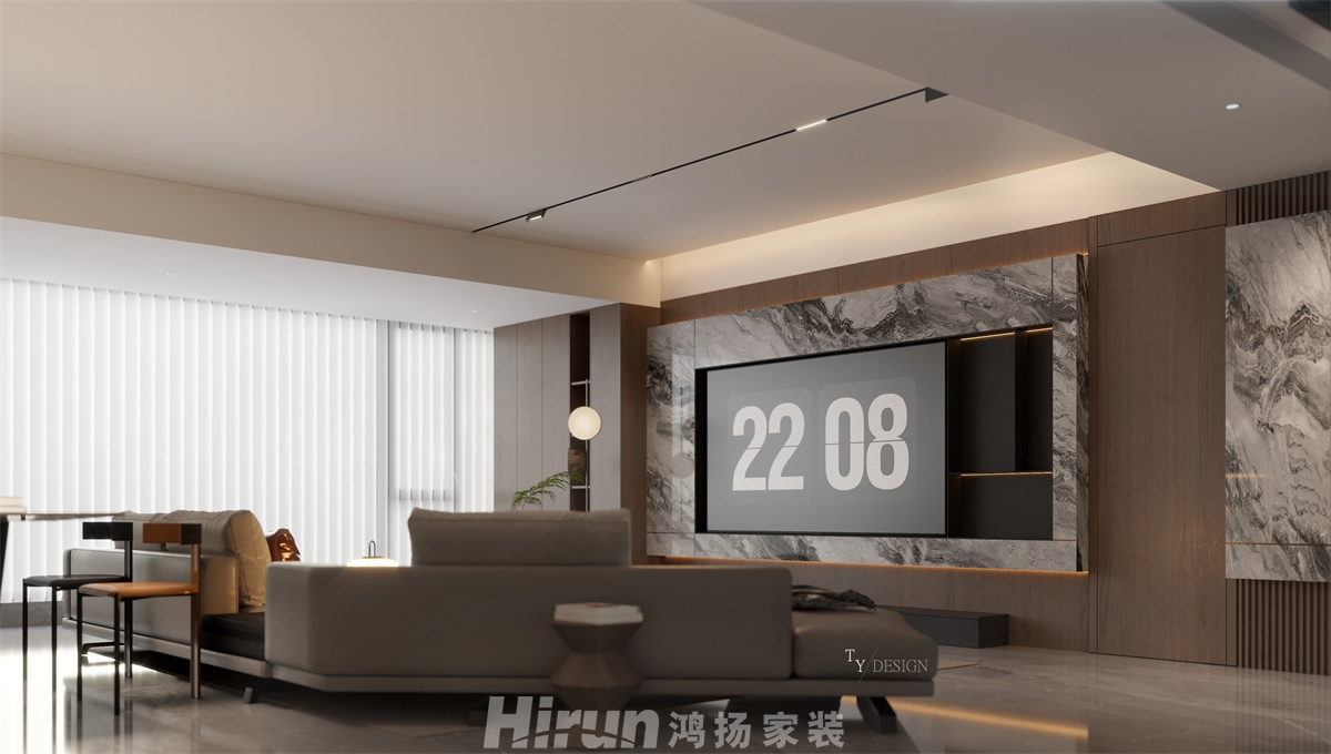 軌道萬科悅府143㎡新裝飾主義四居室 裝修案例效果圖-2