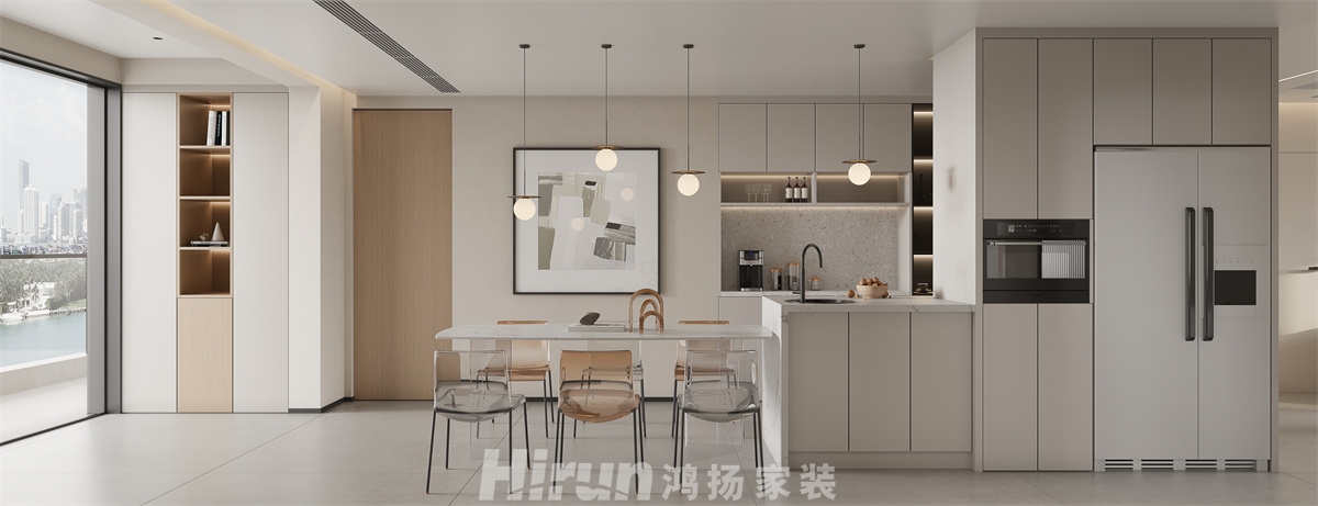 濱湖灣160㎡北歐之光四居室 裝修案例效果圖-1