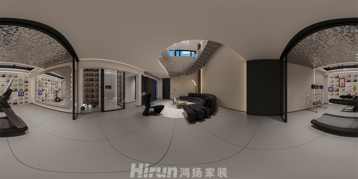 溪山悅400㎡極簡詫寂疊墅 裝修案例效果圖-1