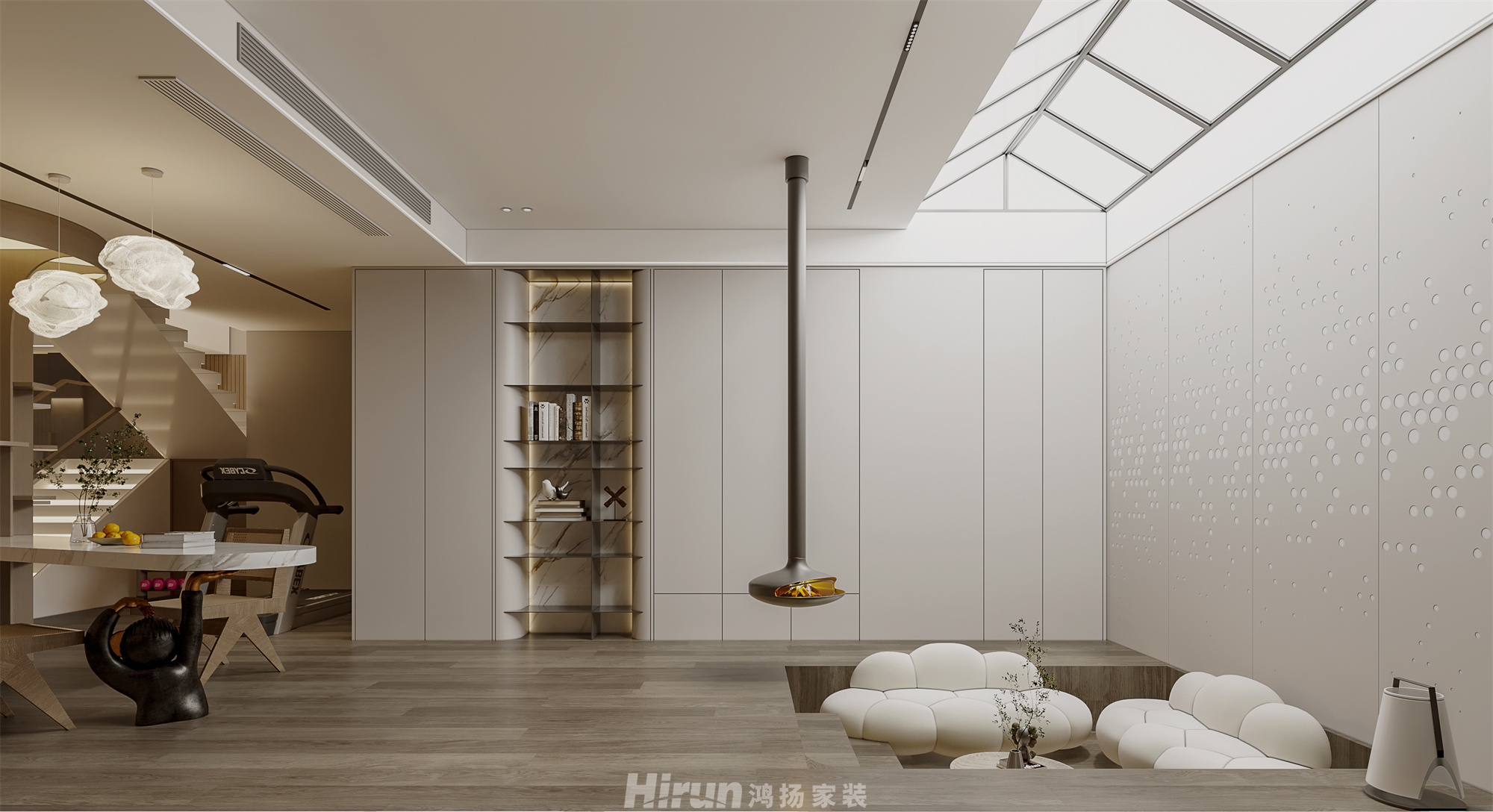 松雅院480㎡北歐之光別墅 裝修案例效果圖-2