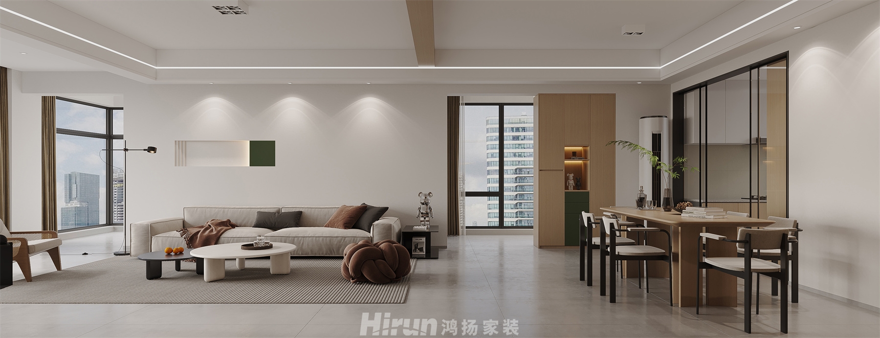 樂府瀾庭180㎡北歐之光五居室 裝修案例效果圖-2