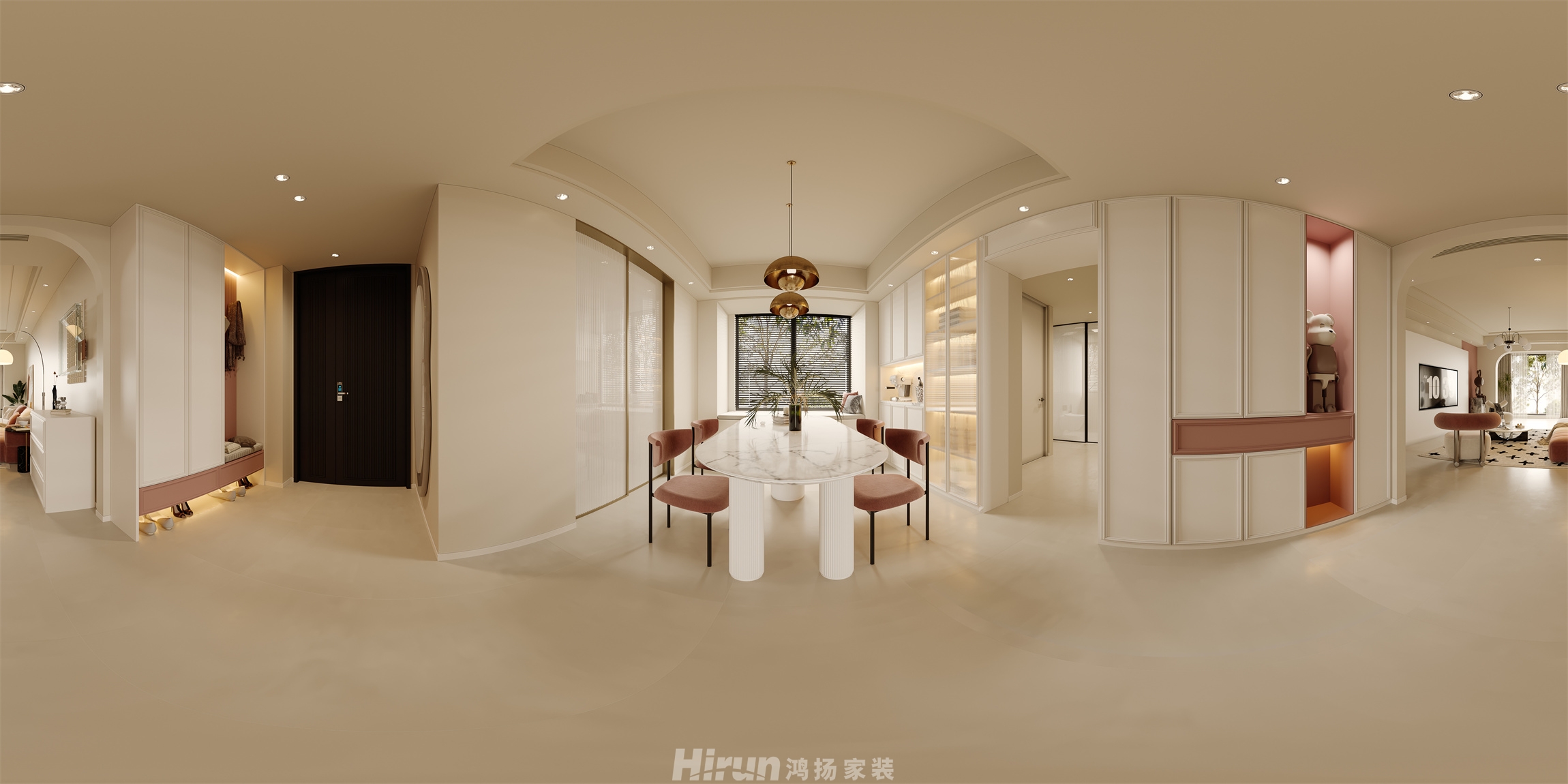 南益名仕豪庭120㎡優雅繽紛三居室 裝修案例效果圖-2