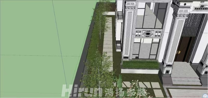 瀏陽自建別墅800㎡寫意木構別墅 裝修案例效果圖-2