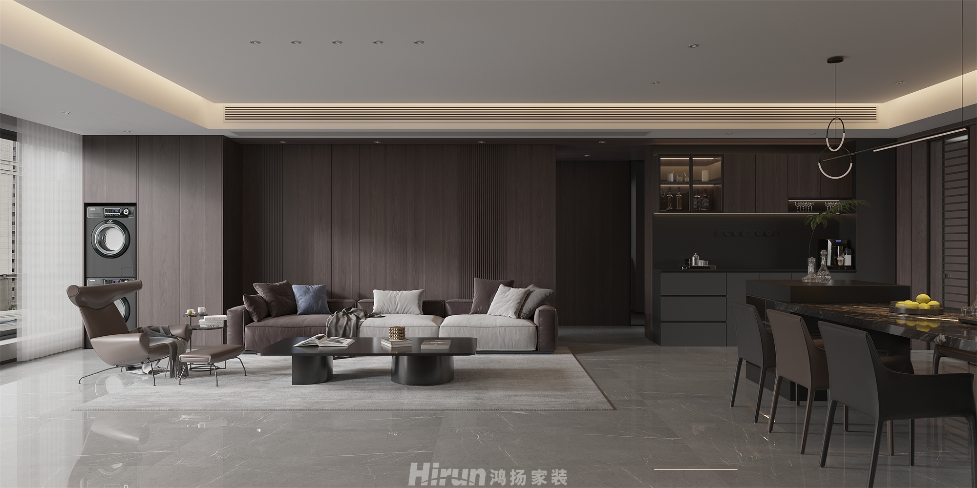 桂語雲(yún)峯245㎡雅致現(xiàn)代大平層 裝修案例效果圖-4