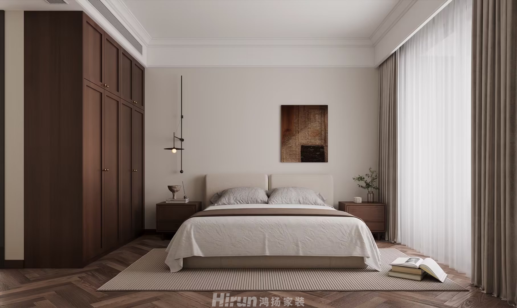 善建人家160㎡復古風潮四居室 裝修案例效果圖-2