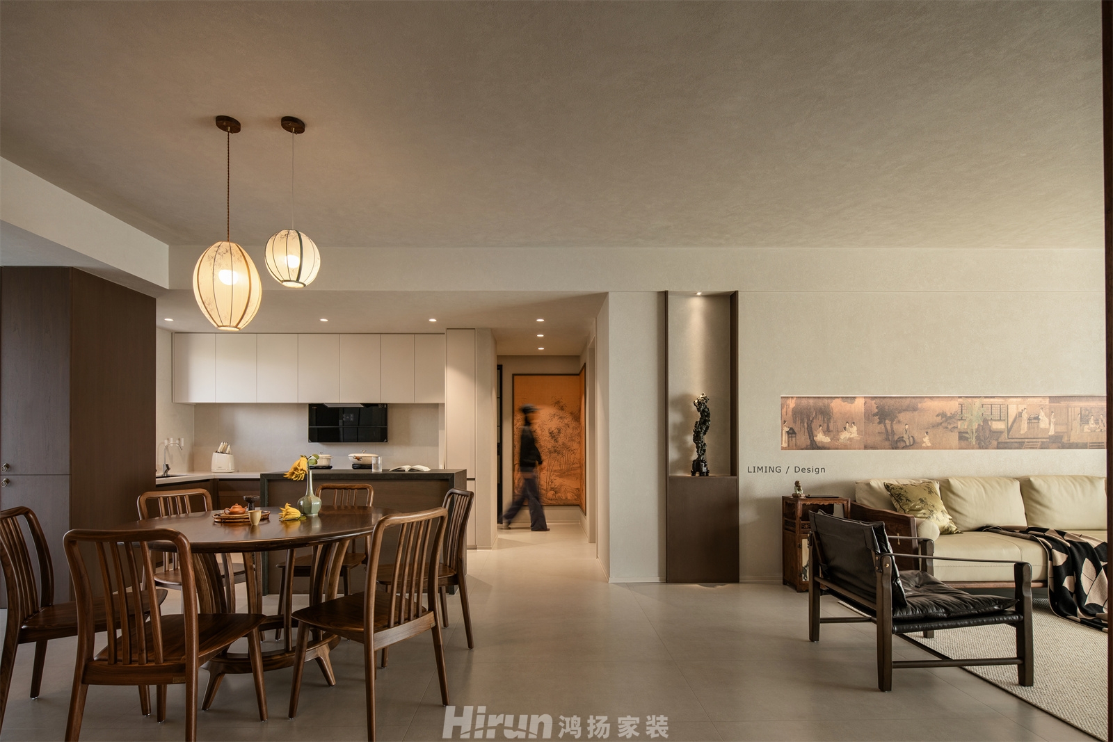 建發(fā)玖洲和璽180㎡意境東方四居室 裝修案例實景圖-3