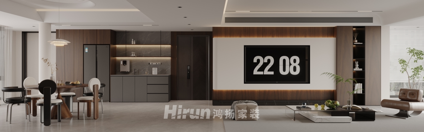 翡翠年華200㎡雅致現(xiàn)代大平層 裝修案例效果圖-1